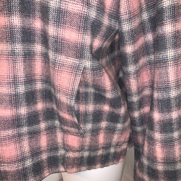VTG Pendleton 14P Gray Pink Plaid Lined Blazer - Picture 4 of 8